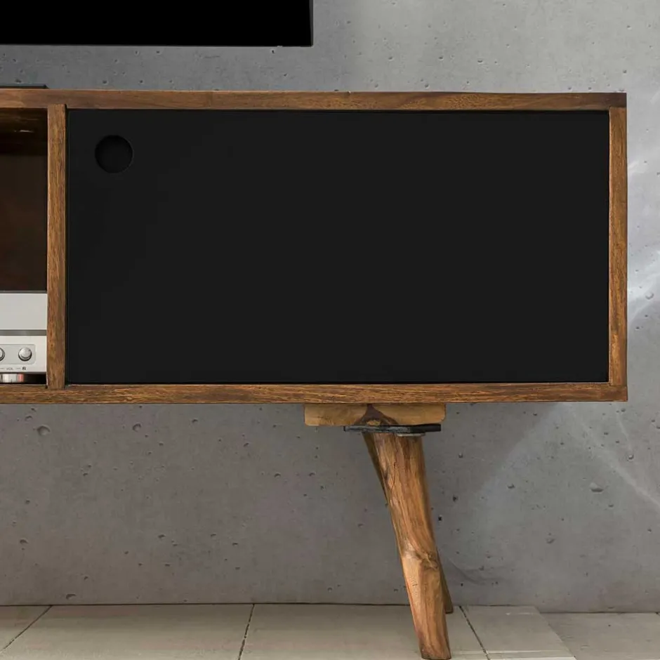Massivholz Tv Möbel|Fernsehkommoden*Pharao24 Retrostil TV Lowboard Pazinos