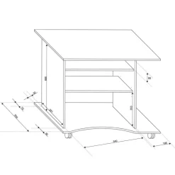 Schreibtische*Pharao24 Rollbarer Computertisch Voine