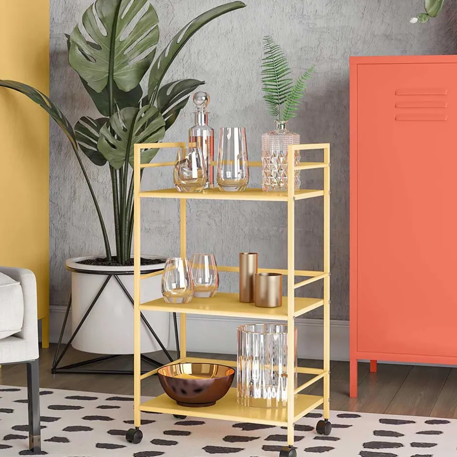 Pharao24 Rollbarer Metall Serviertisch Glise> Servierwagen