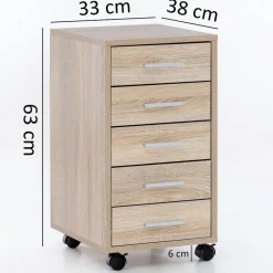 Büroschränke|Aktenschränke*Pharao24 Rollcontainer Wheel