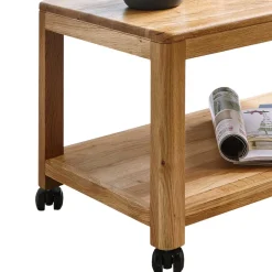 Massivholzmöbel|Wohnzimmertisch*Pharao24 Rollen Sofatisch Laforta