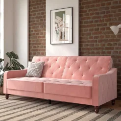 Pharao24 Rosa Klappsofa Clienta> Polstermöbel|3 Sitzer Sofa