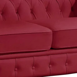 Polstermöbel|Wohnzimmercouch*Pharao24 Rote Leder Couch Zoreca