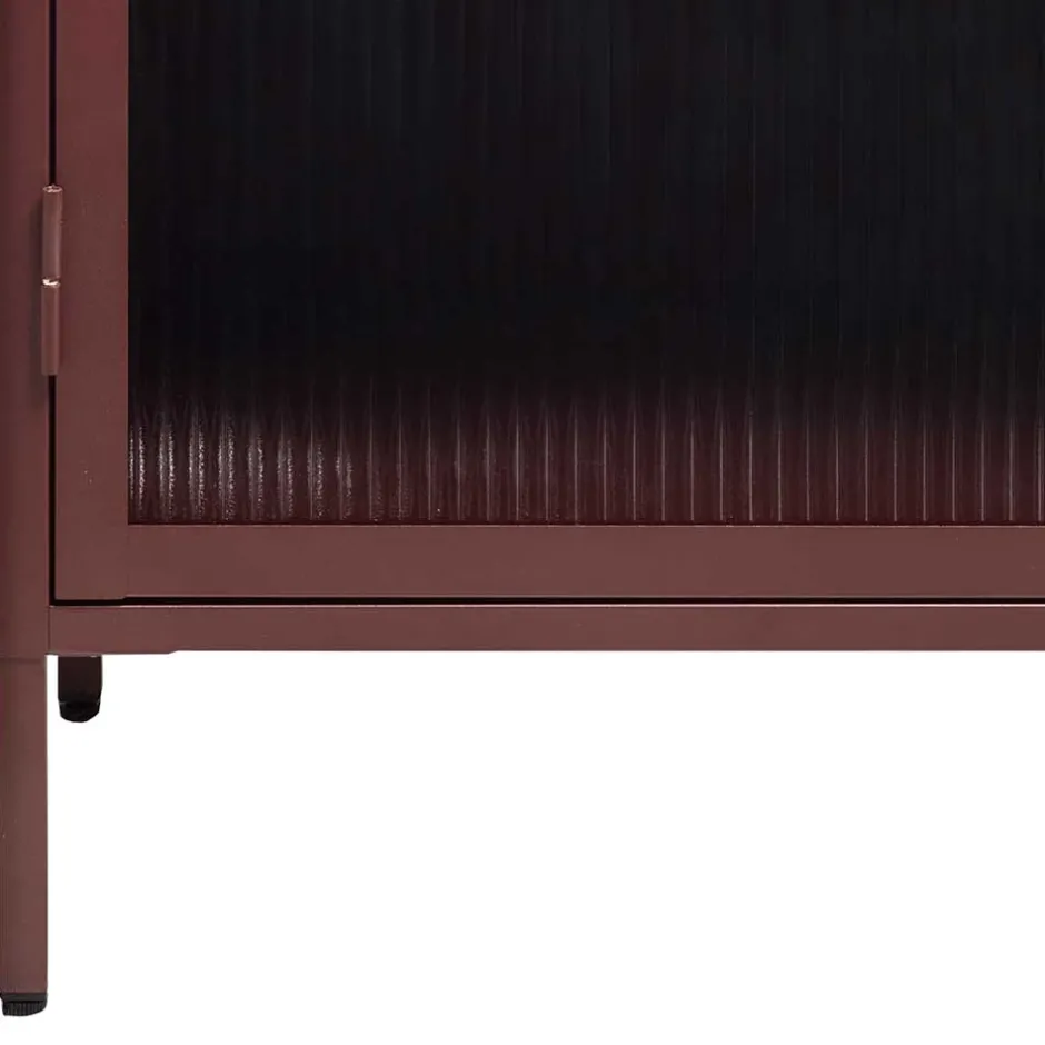 Pharao24 Rote Wohnzimmervitrine Arsizion> Vitrinenschrank|Stauraumvitrinen