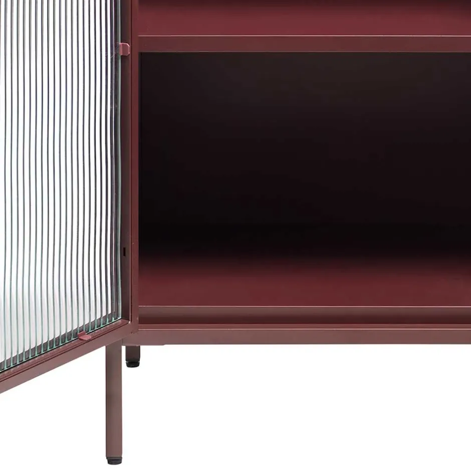 Pharao24 Rote Wohnzimmervitrine Arsizion> Vitrinenschrank|Stauraumvitrinen