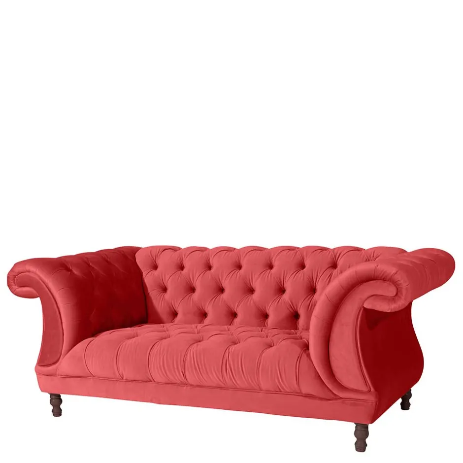 Pharao24 Rotes Zweier Sofa Akper> Wohnzimmercouch|2 Sitzer Sofa