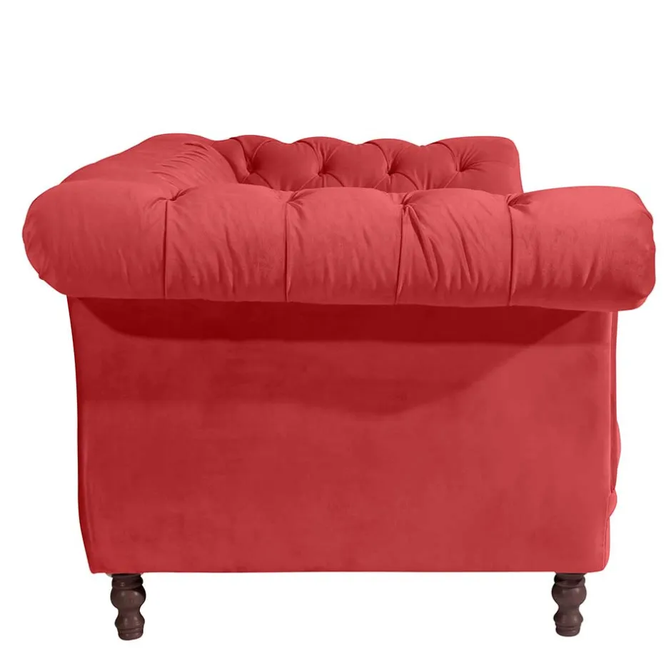 Pharao24 Rotes Zweier Sofa Akper> Wohnzimmercouch|2 Sitzer Sofa