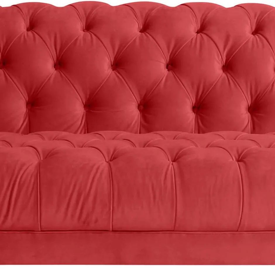 Pharao24 Rotes Zweier Sofa Akper> Wohnzimmercouch|2 Sitzer Sofa