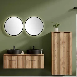 Pharao24 Runder Badezimmerspiegel Cadama><noscript><img width=