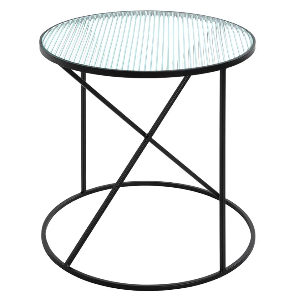 Pharao24 Runder Beistelltisch Sasmina> Glastische