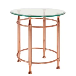 Glastische*Pharao24 Runder Beistelltisch Tiamo