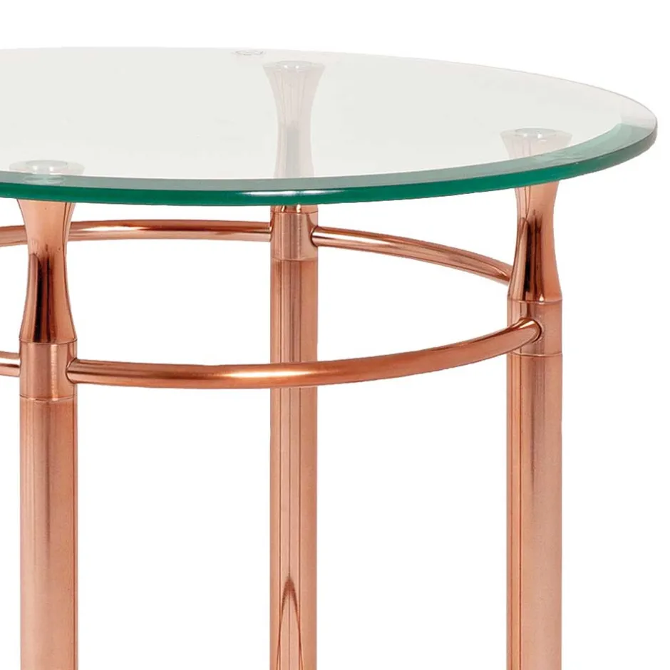 Glastische*Pharao24 Runder Beistelltisch Tiamo