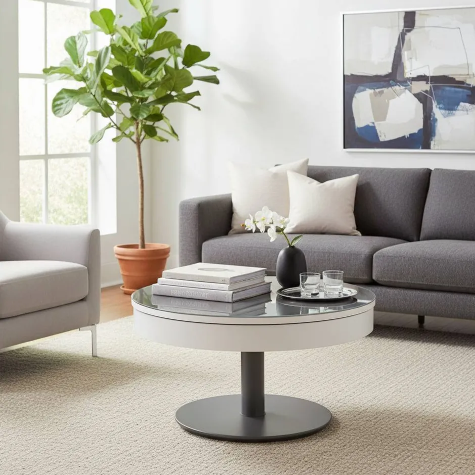 Pharao24 Runder Couchtisch Santorin> Beistelltische|Couchtische