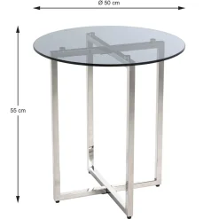 Glastische|Telefontische*Pharao24 Runder Glastisch Badehma