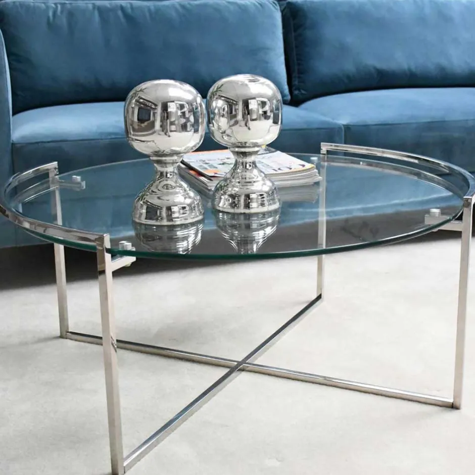 Pharao24 Runder Glastisch Xamento> Wohnzimmertisch|Glastische