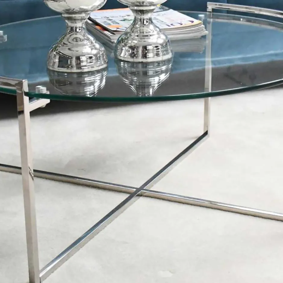 Pharao24 Runder Glastisch Xamento> Wohnzimmertisch|Glastische