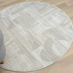 Teppiche*Pharao24 Runder Kurzflor Teppich Calcalero