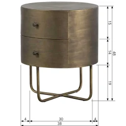 Pharao24 Runder Nachttisch Pencras><noscript><img width=