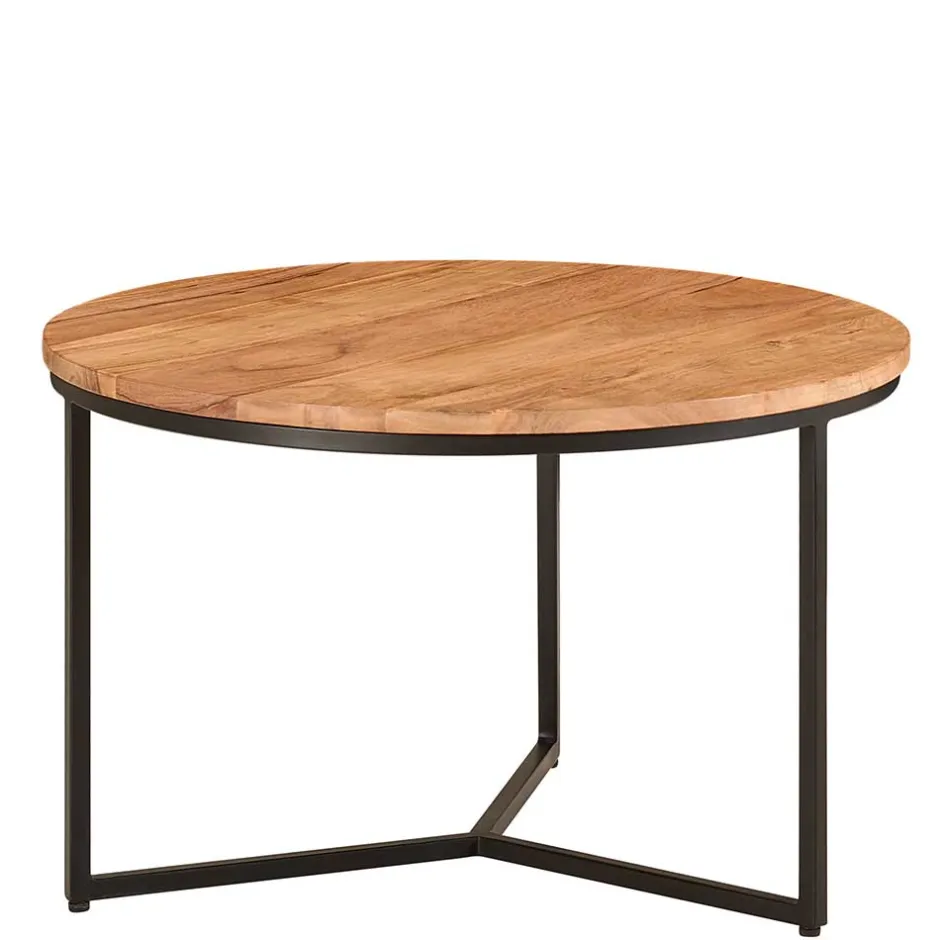 Wohnzimmertisch|Beistelltische*Pharao24 Runder Sofatisch Retro Bergamo