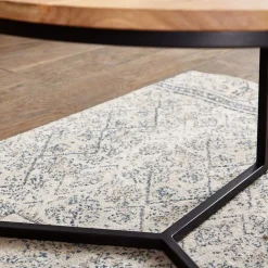 Wohnzimmertisch|Beistelltische*Pharao24 Runder Sofatisch Retro Bergamo