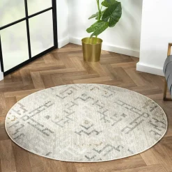 Teppiche*Pharao24 Runder Teppich hell Seen