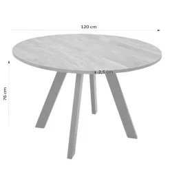 Küchentisch|Massivholztische*Pharao24 Runder Tisch Donzai