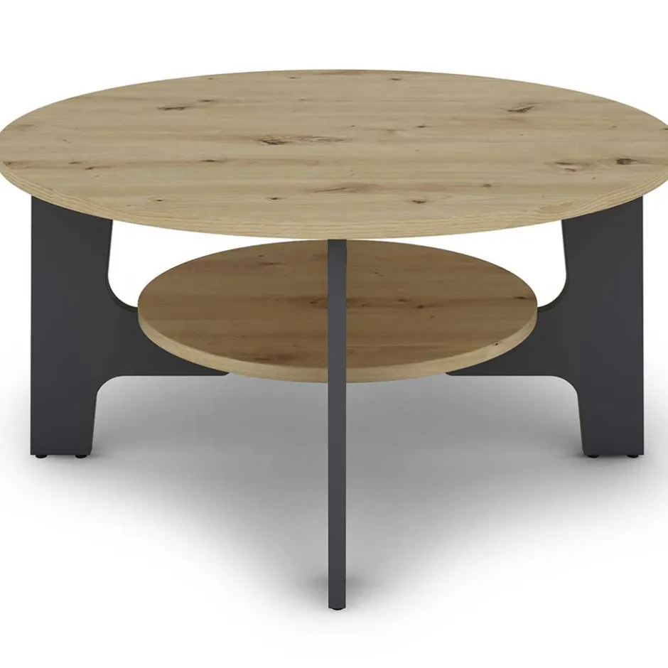 Wohnzimmertisch|Beistelltische*Pharao24 Runder Wohnzimmer Tisch Gracia