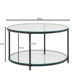 Beistelltische|Couchtische*Pharao24 Runder Wohnzimmertisch Ovestica