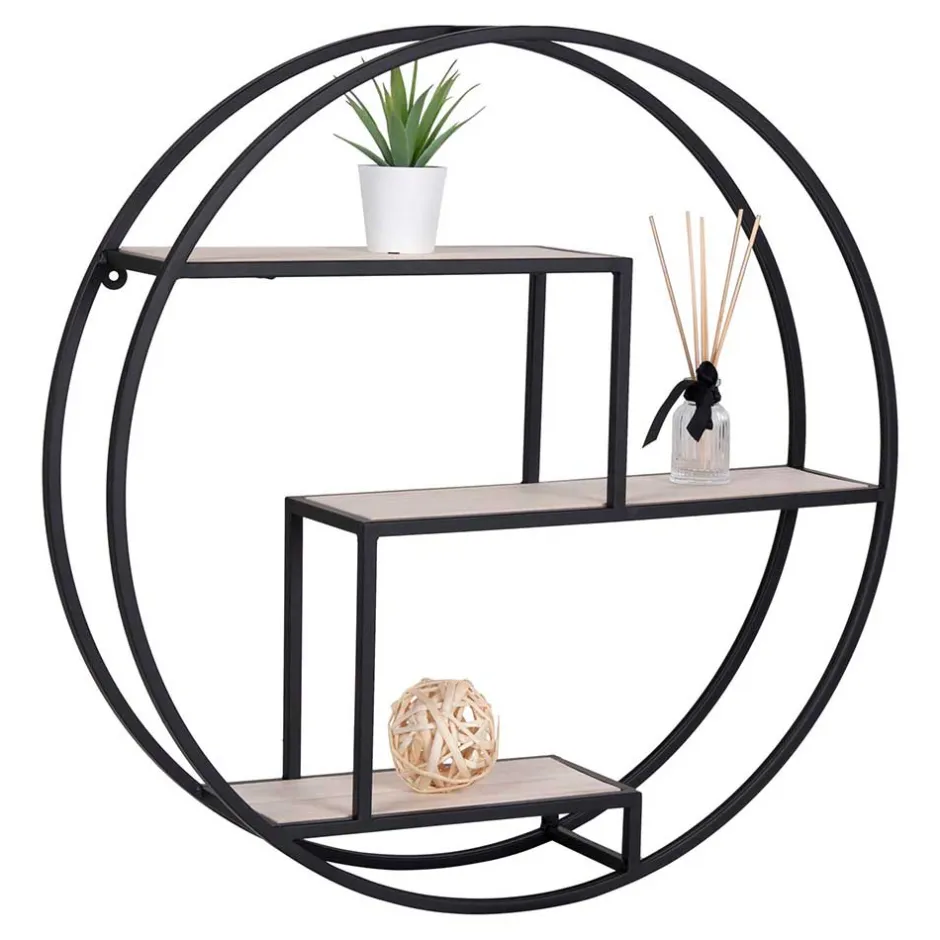Pharao24 Rundes Deko Regal Ticenta> Hängeregale|Massivholzregale