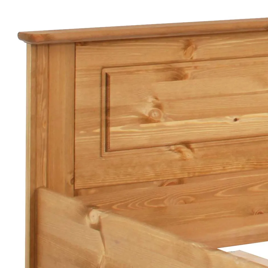 Pharao24 Rustikales Bett Slavira> Massivholzmöbel|Funktionsbetten