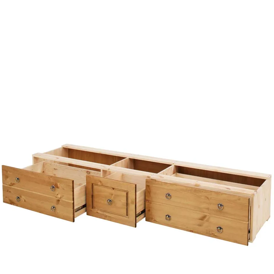 Pharao24 Rustikales Bett Slavira> Massivholzmöbel|Funktionsbetten