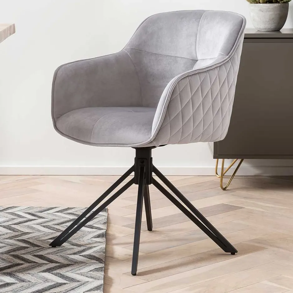 Pharao24 Samt Armlehnenstuhl Ceskan> Armlehnstühle