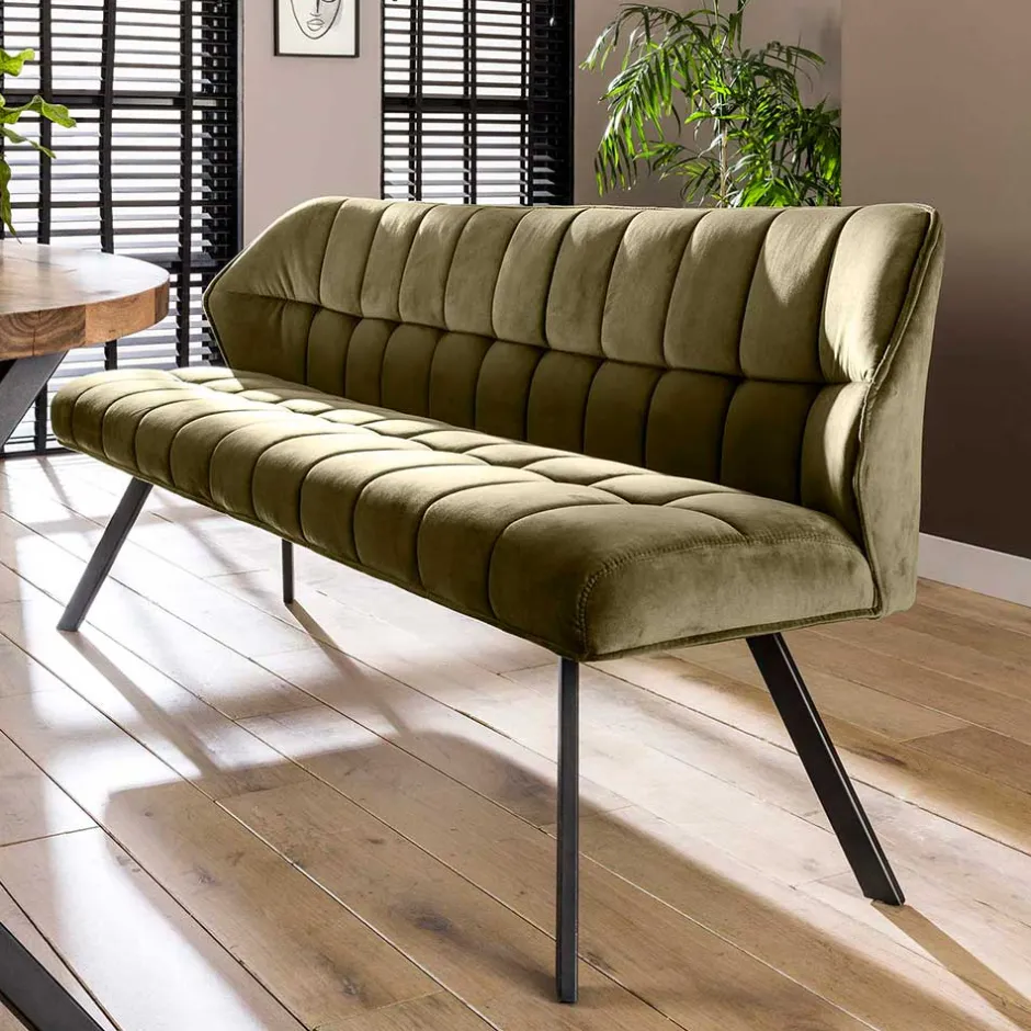 Küchenbank|Esszimmersofa*Pharao24 Samt Polsterbank Ojana