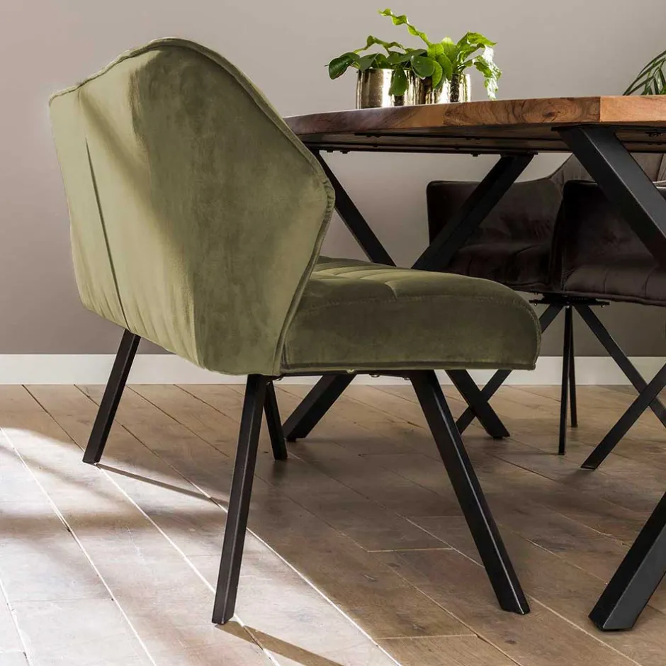 Küchenbank|Esszimmersofa*Pharao24 Samt Polsterbank Ojana