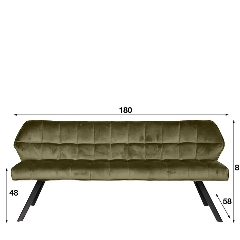 Küchenbank|Esszimmersofa*Pharao24 Samt Polsterbank Ojana