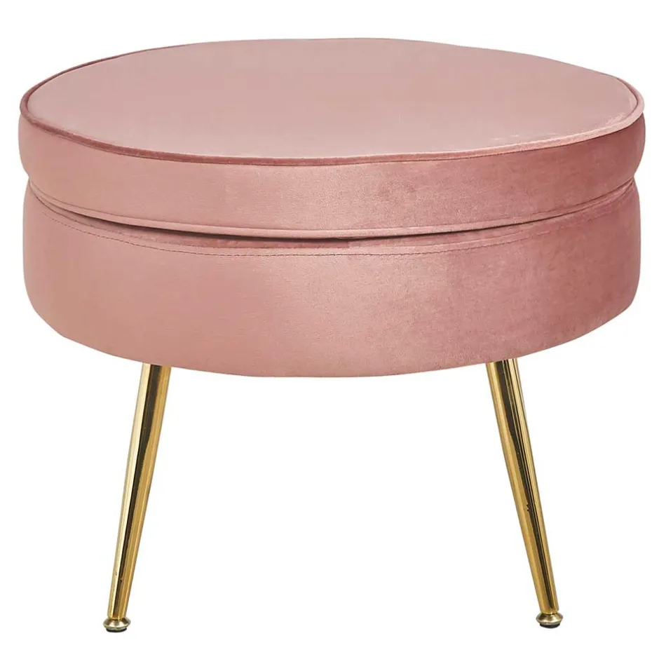 Sitzhocker*Pharao24 Samt Polsterhocker Hardy