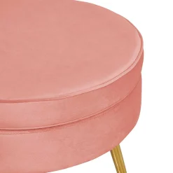 Sitzhocker*Pharao24 Samt Polsterhocker Hardy