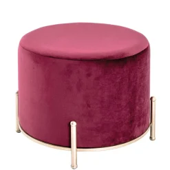 Sitzhocker*Pharao24 Samt Polsterhocker Jelanda