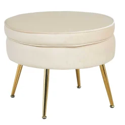 Pharao24 Samt Polsterhocker Kuito> Sitzhocker