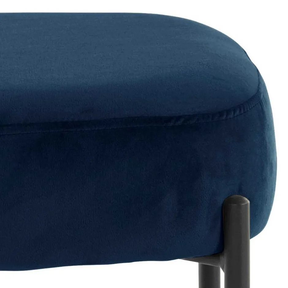 Sitzhocker*Pharao24 Samt Polsterhocker Tevano