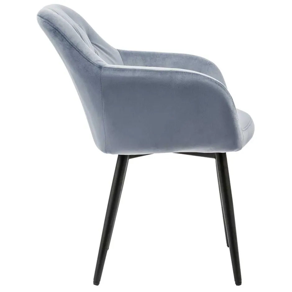 Pharao24 Samt Polsterstuhl Yaviva> Armlehnstühle