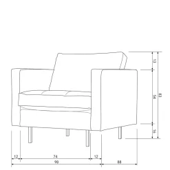 Wohnzimmer Sessel*Pharao24 Samt Sessel Klasvan