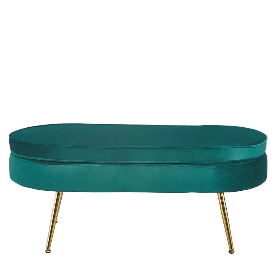 Sitzhocker*Pharao24 Samt Sitzhocker Belania