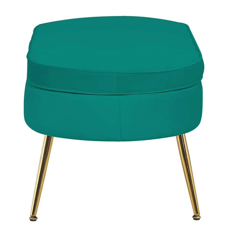 Sitzhocker*Pharao24 Samt Sitzhocker Belania