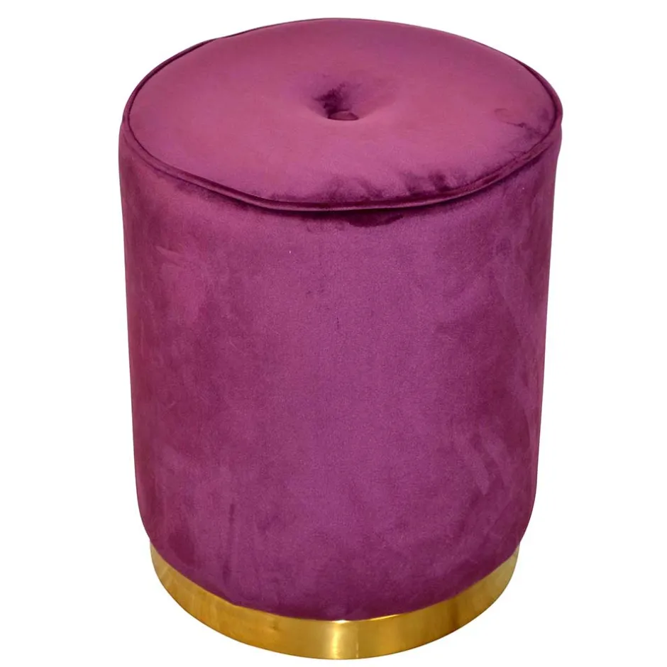 Sitzhocker*Pharao24 Samt Sitzpouf Yemla