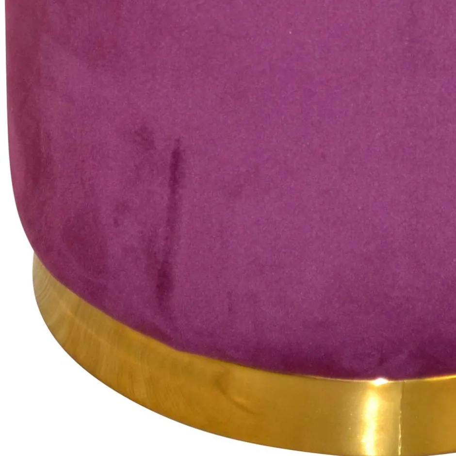 Sitzhocker*Pharao24 Samt Sitzpouf Yemla