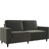 Pharao24 Samt Sofa grau Alfons> 3 Sitzer Sofa