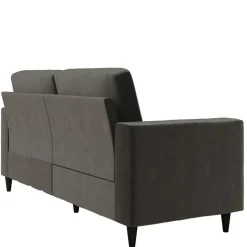 Pharao24 Samt Sofa grau Alfons><noscript><img width=