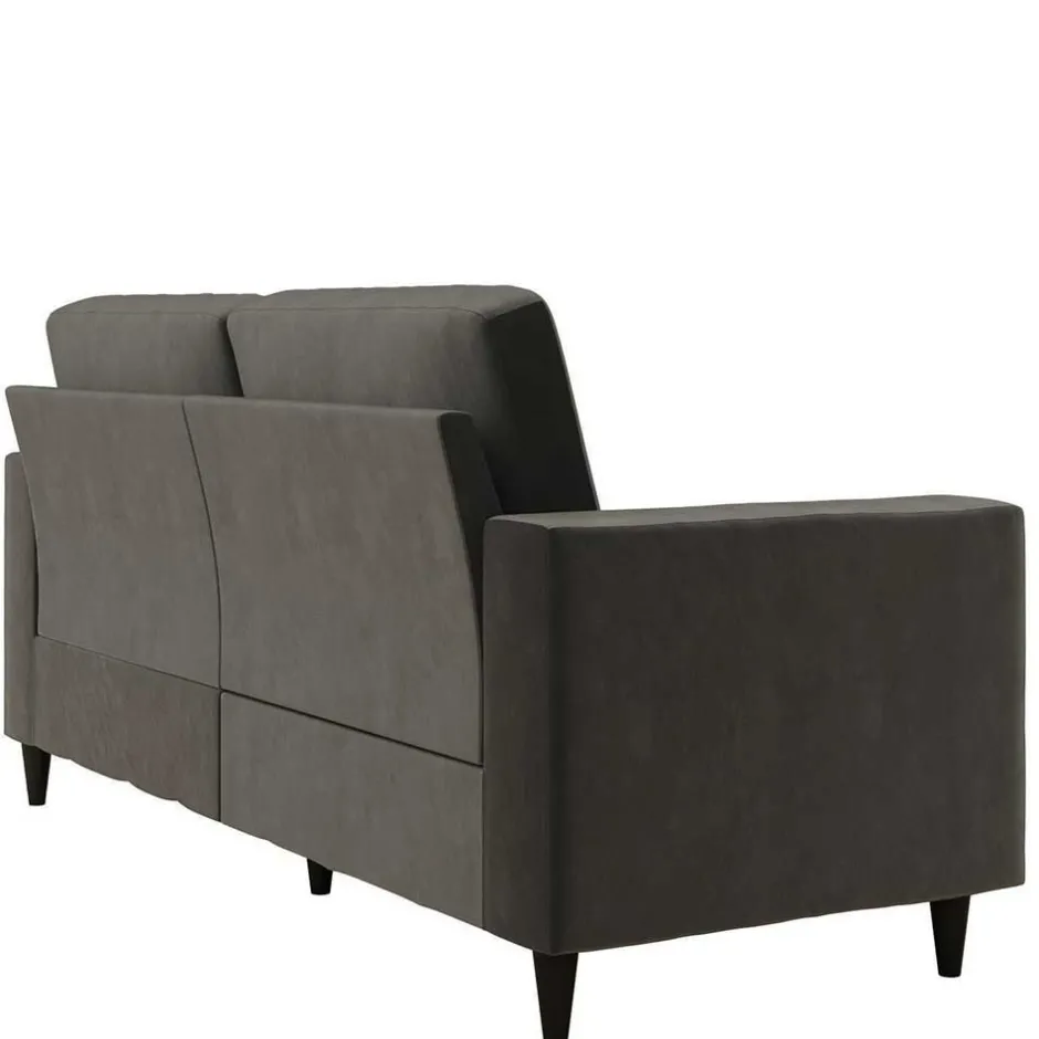 Pharao24 Samt Sofa grau Alfons> 3 Sitzer Sofa