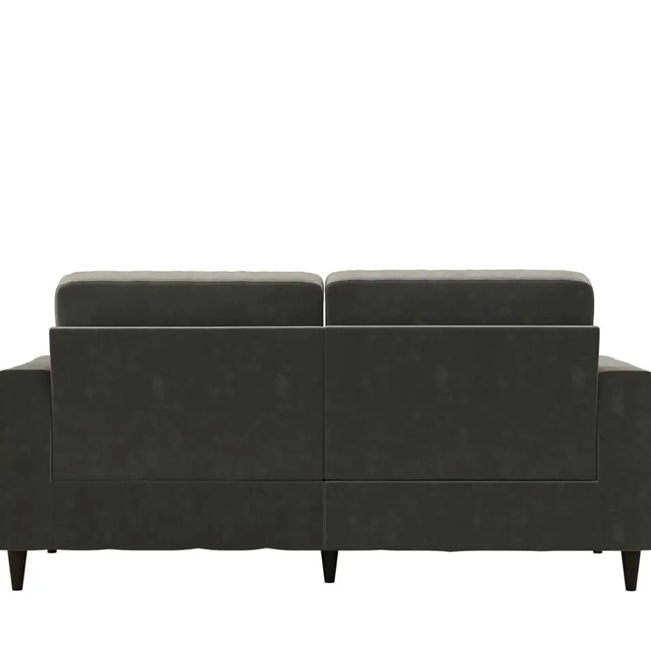 Pharao24 Samt Sofa grau Alfons> 3 Sitzer Sofa